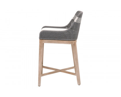 Essentials Woven Tapestry Counter Stool - Dove Flat Rope