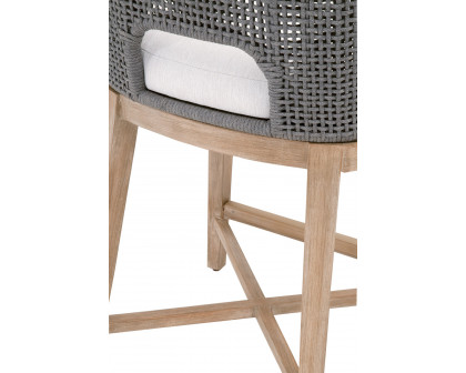 Essentials Woven Tapestry Counter Stool - Dove Flat Rope