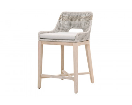 Essentials Woven Tapestry Outdoor Counter Stool - Taupe