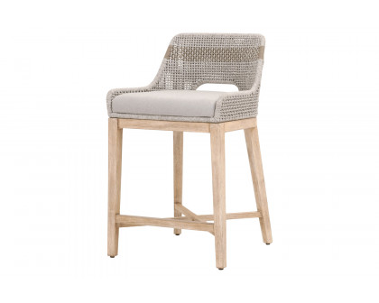 Essentials Woven Tapestry Counter Stool - Taupe White