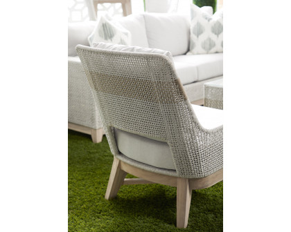 Essentials - Woven Tapestry Outdoor Club Chair in Taupe