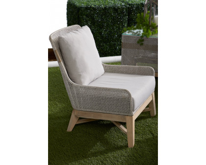 Essentials - Woven Tapestry Outdoor Club Chair in Taupe