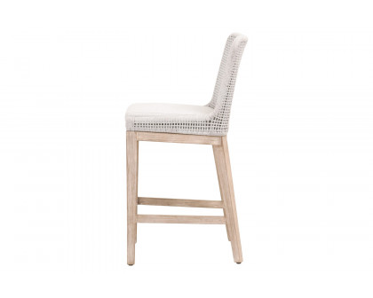 Essentials Woven Mesh Counter Stool - White Speckle Natural Gray