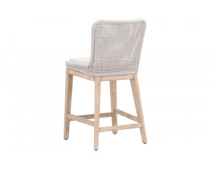 Essentials Woven Mesh Counter Stool - White Speckle Natural Gray