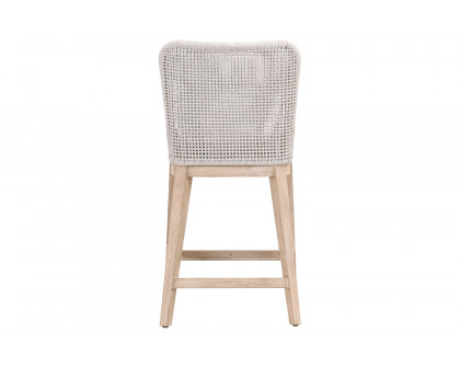 Essentials Woven Mesh Counter Stool - White Speckle Natural Gray