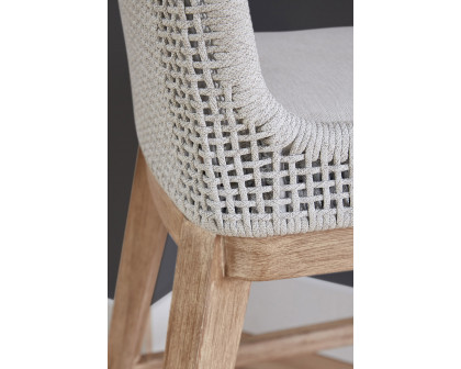 Essentials Woven Mesh Counter Stool - White Speckle Natural Gray