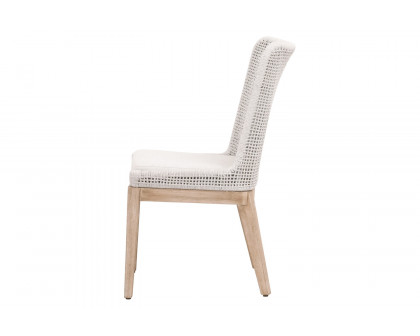 Essentials Woven Mesh Dining Chair, Set of 2 - White Speckle Natural Gray