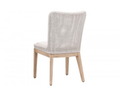 Essentials Woven Mesh Dining Chair, Set of 2 - White Speckle Natural Gray