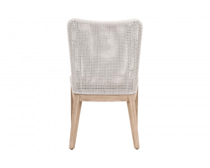 Essentials Woven Mesh Dining Chair, Set of 2 - White Speckle Natural Gray