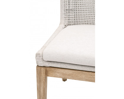 Essentials Woven Mesh Dining Chair, Set of 2 - White Speckle Natural Gray