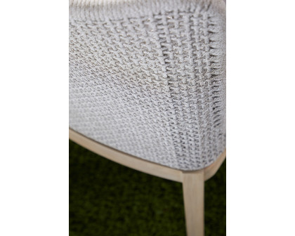 Essentials Woven Mesh Outdoor Dining Chair, Set of 2 - Taupe Flat Rope