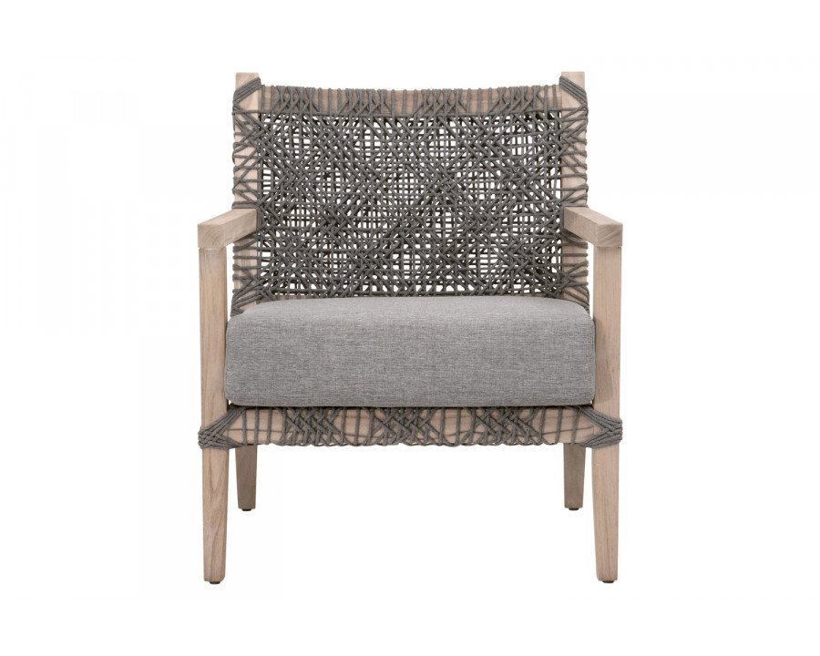 Essentials - Woven Costa Outdoor Club Chair in Dove Flat Rope