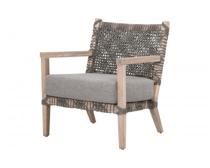 Essentials - Woven Costa Outdoor Club Chair in Dove Flat Rope