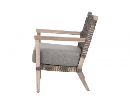 Essentials - Woven Costa Outdoor Club Chair in Dove Flat Rope