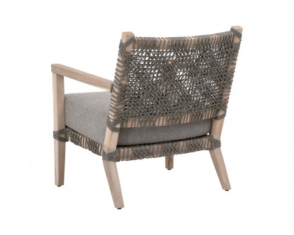 Essentials - Woven Costa Outdoor Club Chair in Dove Flat Rope