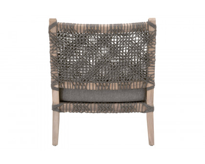 Essentials - Woven Costa Outdoor Club Chair in Dove Flat Rope