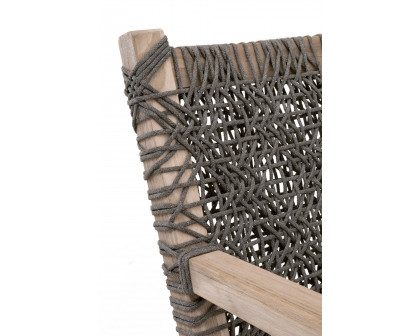 Essentials - Woven Costa Outdoor Club Chair in Dove Flat Rope