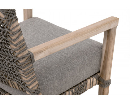 Essentials - Woven Costa Outdoor Club Chair in Dove Flat Rope