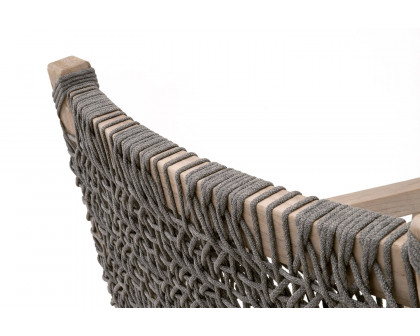 Essentials - Woven Costa Outdoor Club Chair in Dove Flat Rope