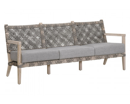 Essentials - Woven Costa Outdoor 77" Sofa in Dove Flat Rope