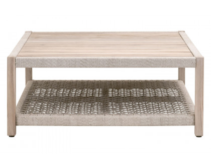 Essentials Woven Wrap Outdoor Square Coffee Table - Taupe