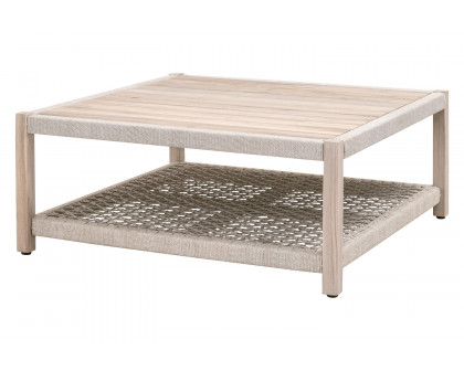 Essentials Woven Wrap Outdoor Square Coffee Table - Taupe