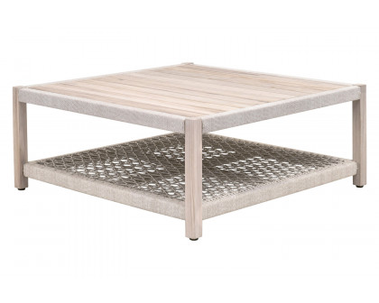 Essentials Woven Wrap Outdoor Square Coffee Table - Taupe