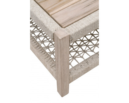 Essentials Woven Wrap Outdoor Square Coffee Table - Taupe