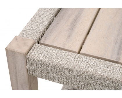 Essentials Woven Wrap Outdoor End Table - Taupe