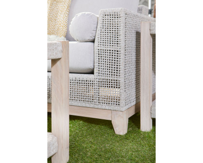 Essentials Woven Wrap Outdoor End Table - Taupe