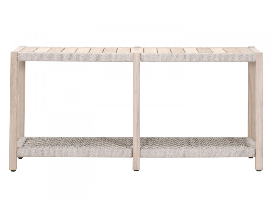 Essentials - Woven Wrap Outdoor Console Table in Taupe