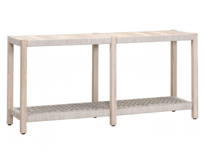 Essentials - Woven Wrap Outdoor Console Table in Taupe