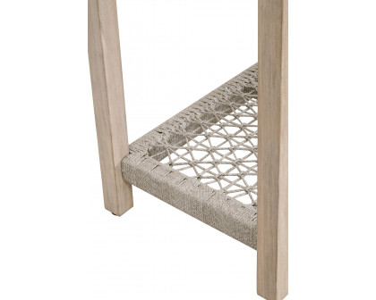 Essentials - Woven Wrap Outdoor Console Table in Taupe