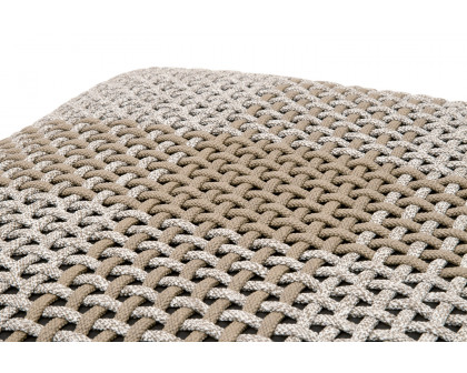 Essentials Woven Cross Accent Cube - Taupe