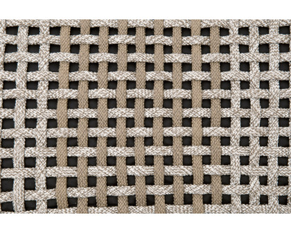 Essentials Woven Cross Accent Cube - Taupe