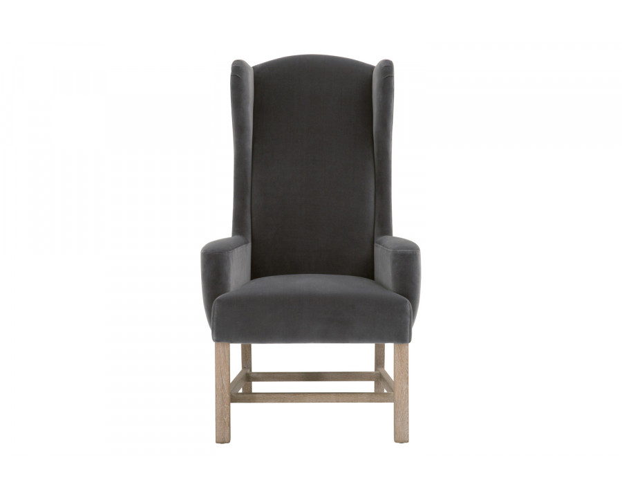 Essentials - Bennett Arm Chair in Dark Dove Velvet