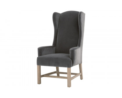 Essentials - Bennett Arm Chair in Dark Dove Velvet