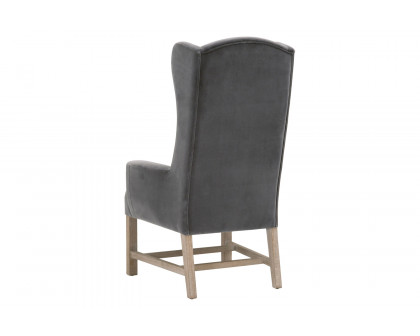 Essentials - Bennett Arm Chair in Dark Dove Velvet