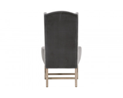 Essentials - Bennett Arm Chair in Dark Dove Velvet