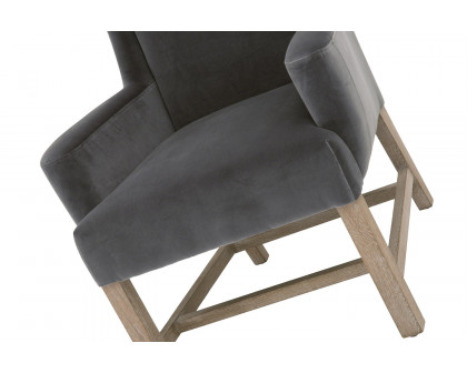 Essentials - Bennett Arm Chair in Dark Dove Velvet