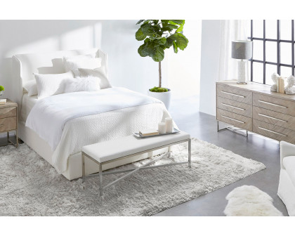 Essentials Stewart Queen Bed - Livesmart Peyton Pearl