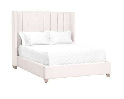 Essentials Chandler Queen Bed - Cream Velvet