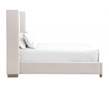 Essentials Chandler Queen Bed - Cream Velvet