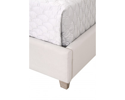 Essentials Chandler Queen Bed - Cream Velvet