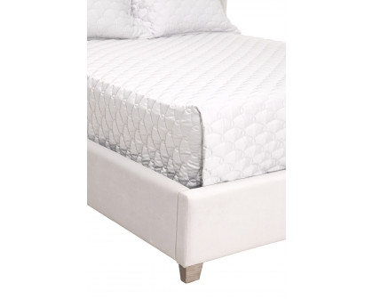 Essentials Chandler Queen Bed - Cream Velvet