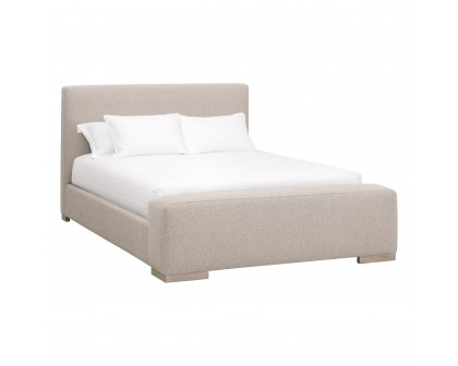 Essentials Warren Queen Bed - LiveSmart Gellar-Jute, Natural Gray Oak