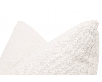 Essentials The Basic 22" Essential Pillow, Set of 2 - Performance Boucle Snow