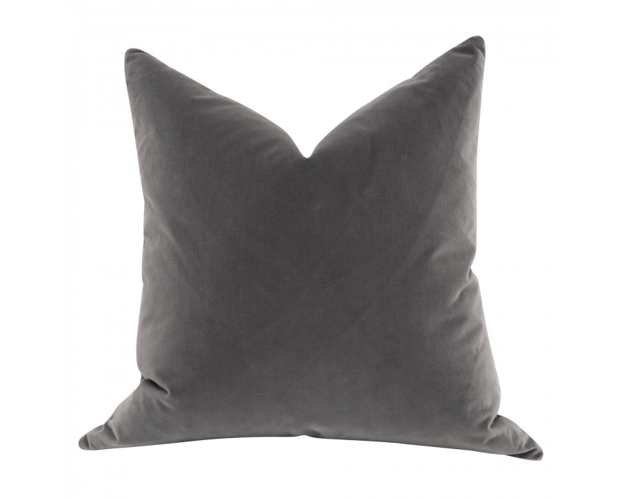 Essentials The Basic 26" Euro Pillow Set of 2 - Dark Dove Velvet