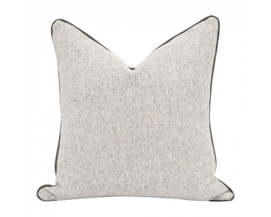 Essentials The Not So Basic 22" Pillow Set of 2 - Howell Natural, Dark Dove Velvet Piping