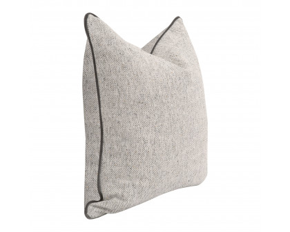 Essentials The Not So Basic 22" Pillow Set of 2 - Howell Natural, Dark Dove Velvet Piping